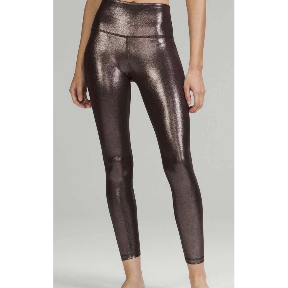Lululemon Women's Align 25" Leggings, Espresso Foil Brown Size 16 EUC